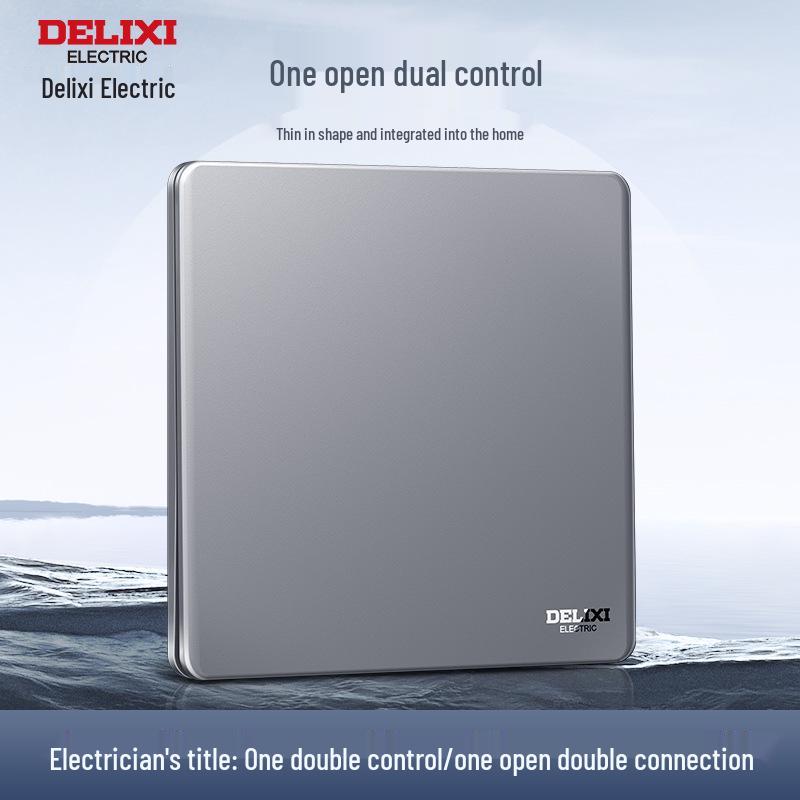 DELIXI 16A Wall Switch Socket for Air Conditioner & Computer, Household Panel, 86 Type, Starry Sky Gray.