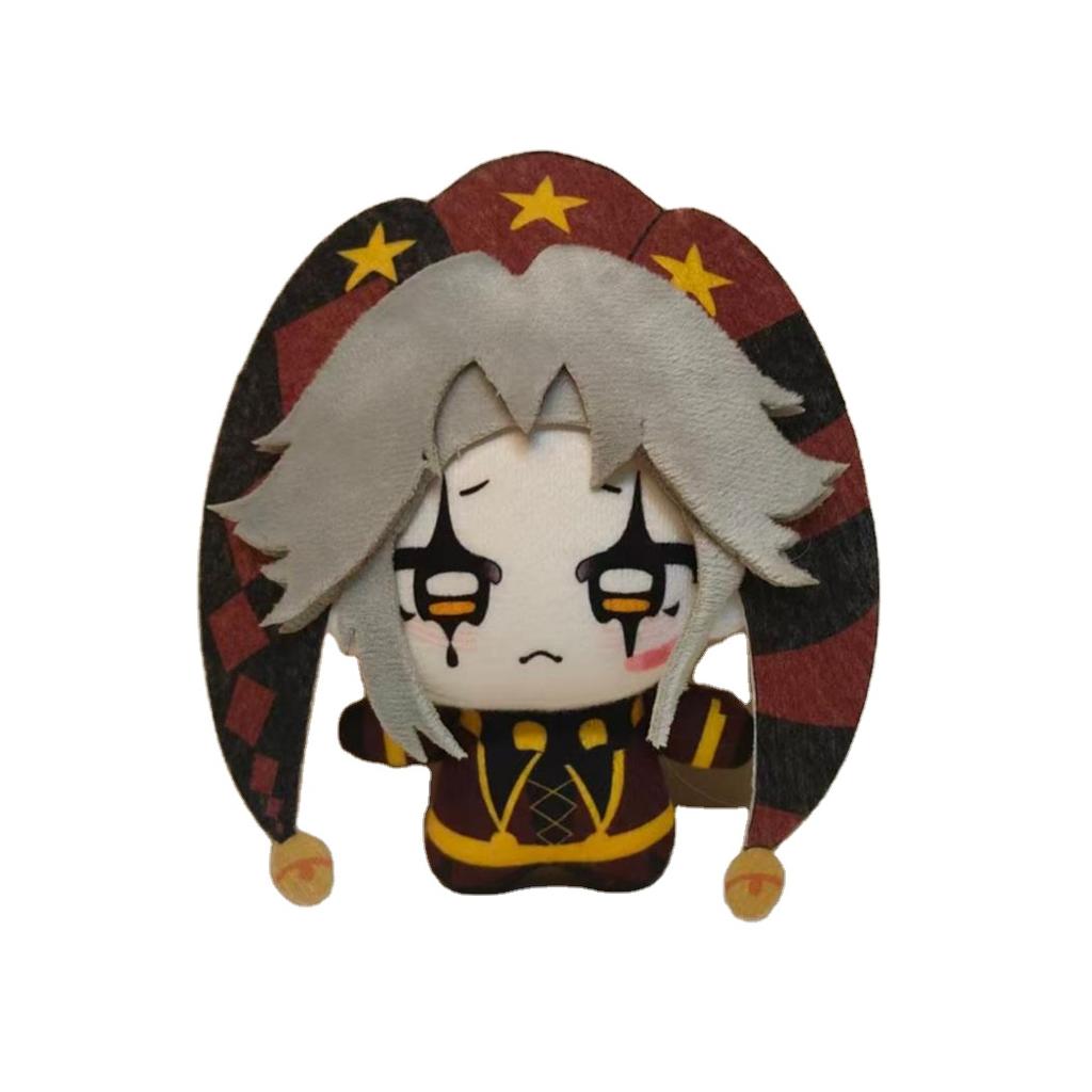 Cartoon Anime Freak Circus Plush Doll, 10cm Pierrot & Harlequin Keychain, Printed Craft, Holiday Gift Customization
