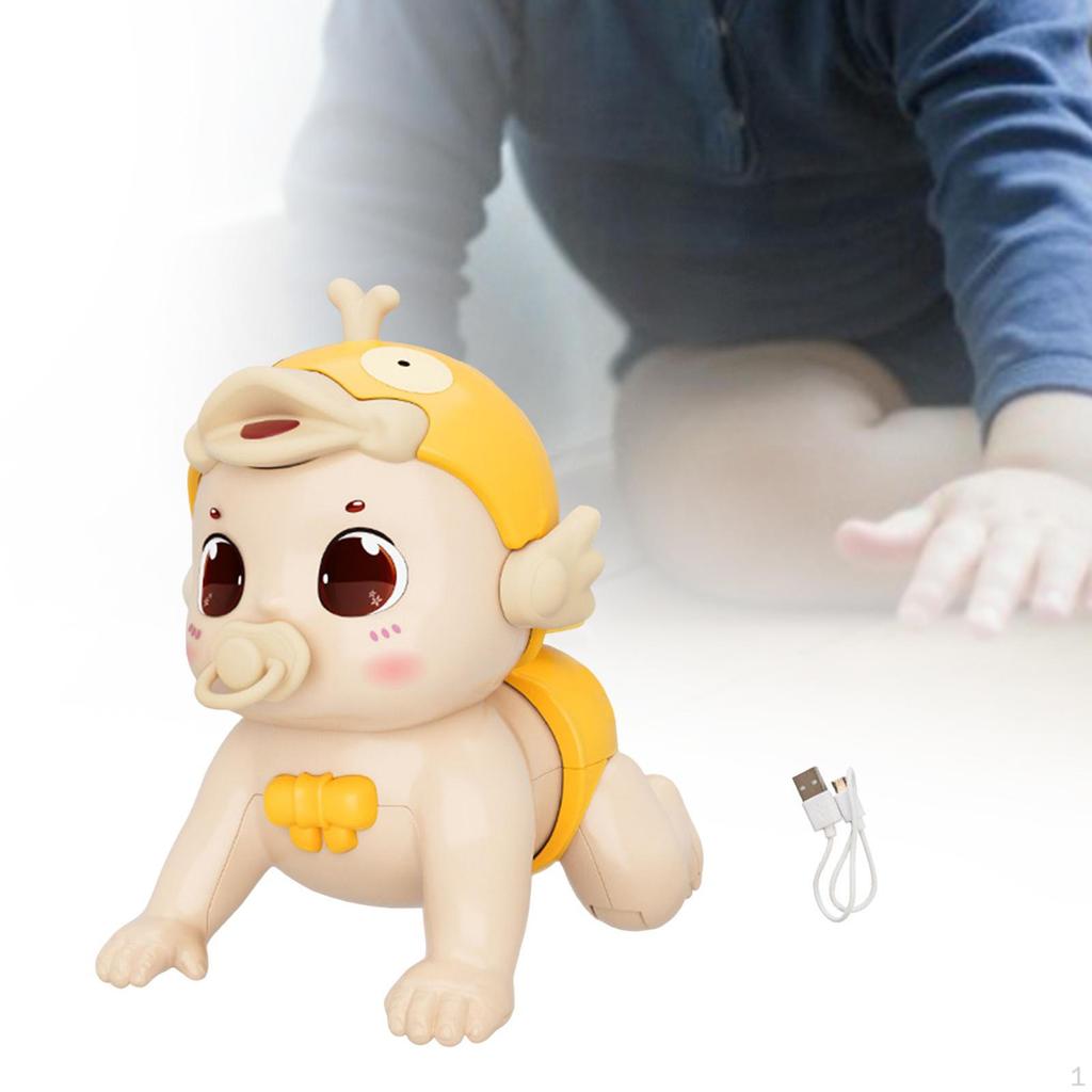 Cartoon Baby Crawling Toy with Music Light for Girls Children 6 To 12 Months