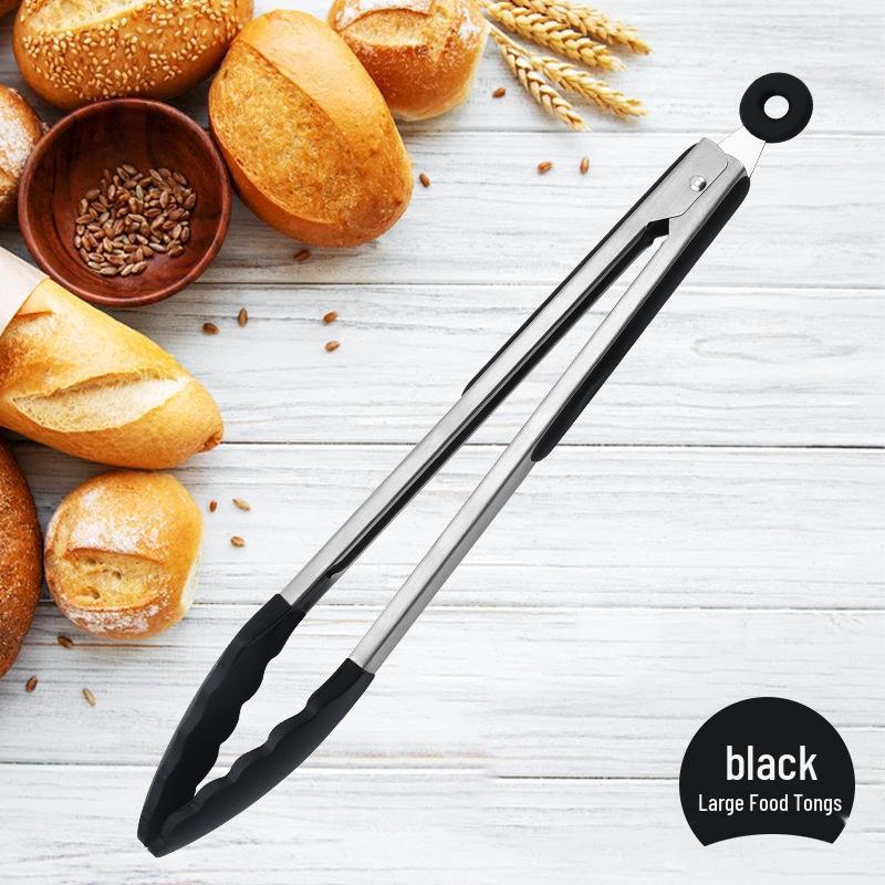 Silikon Edelstahl Steak- & BBQ-Zange - Küchen- & Backwerkzeug
