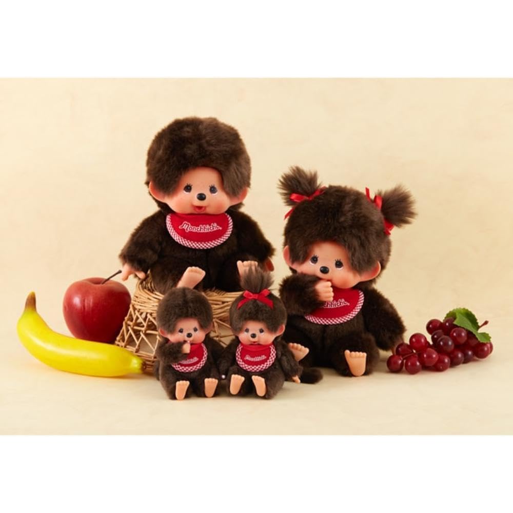 Sekiguchi Monchhichi Premium Standard SS Brown Plush Doll 14cm X 9cm X 7cm