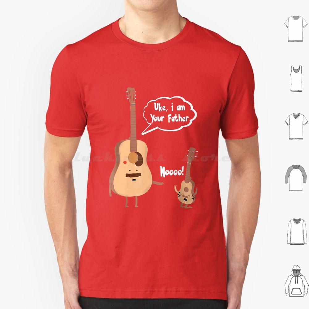 Uke I Am Your Father T Ukulele Guitar Music T Shirt Cotton Men Women DIY Print Funny Guitarist Guitar Player Birthday Christmas