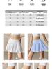 White Sports Mini Skirt: Two-Piece Style, Anti-Exposure - Perfect for Badminton, Tennis, Running & Fitness. Women's Half Skirt for Summer.
