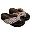2025 New Thick Bottom Heightened Slope Heel Flip-flops Summer Polka Dots Versatile Not Tired Feet Beach Pinch Feet Cool Slippers Women