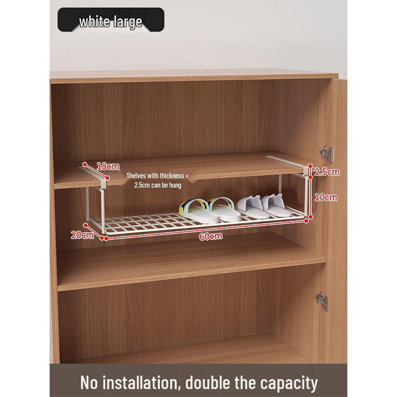 Retractable Layered Shoe Rack - Household Folding Storage for Hallway