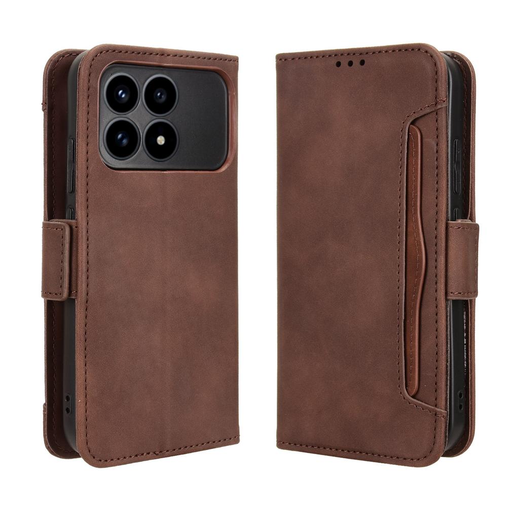 For Xiaomi Poco F8 Pro/Redmi K90 5G Leather Case Phone Wallet Cover with Multiple Card Slots