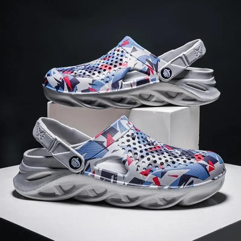 Men's Casual Sandal Men's Summer Sandals Man 2024 Flat Sandals Mens Slippers Beach Shoes Mens Soft Sandles Slipers Crox Style