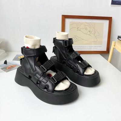 2023 New Summer Women's Thick-soled Increased Roman Shoes Japanese Harajuku Retro Sandals