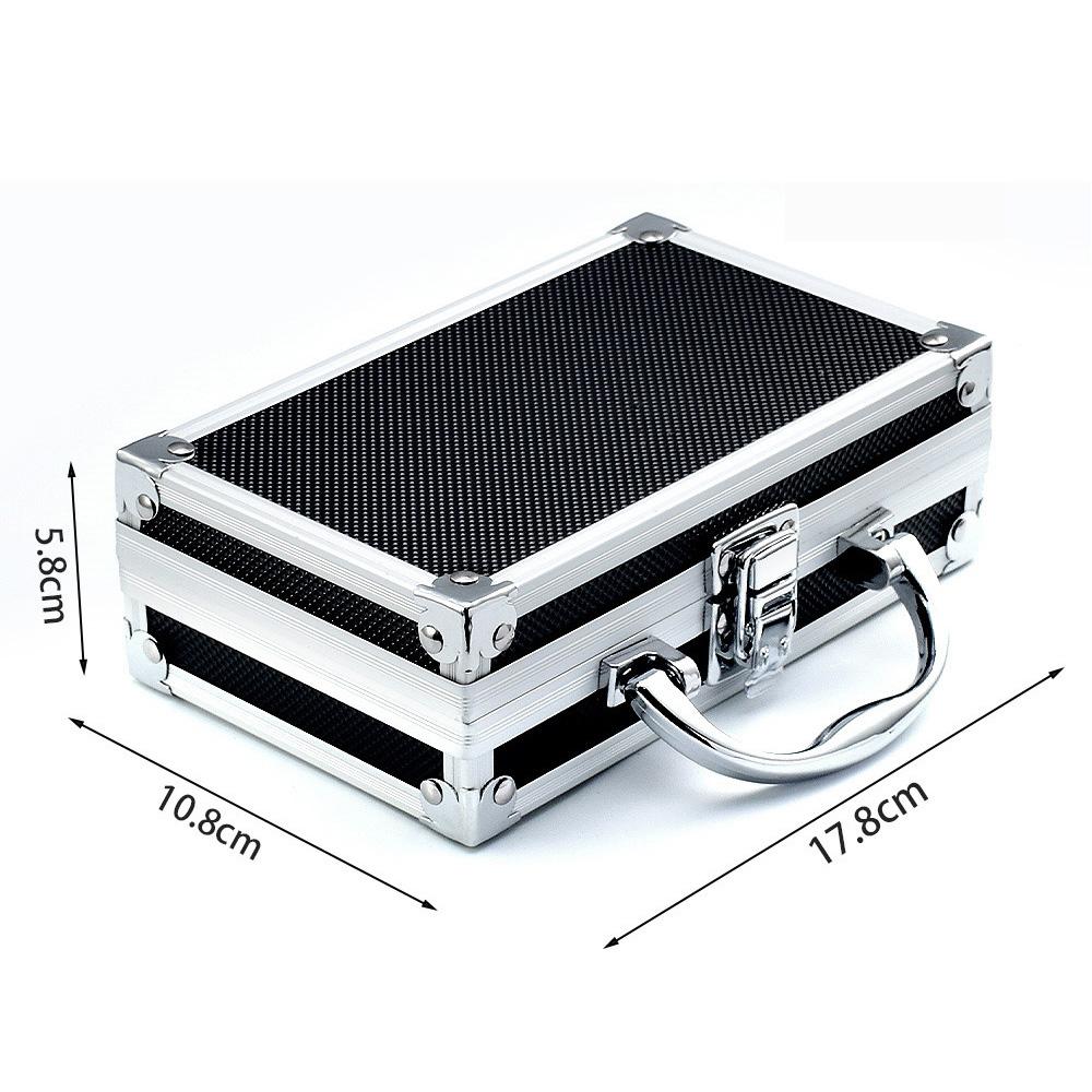 

Portable Aluminum Alloy Tool Box Shockproof Toolbox Suitcase Impact Resistant Safety Instrument Case Storage Box Sponge Lining