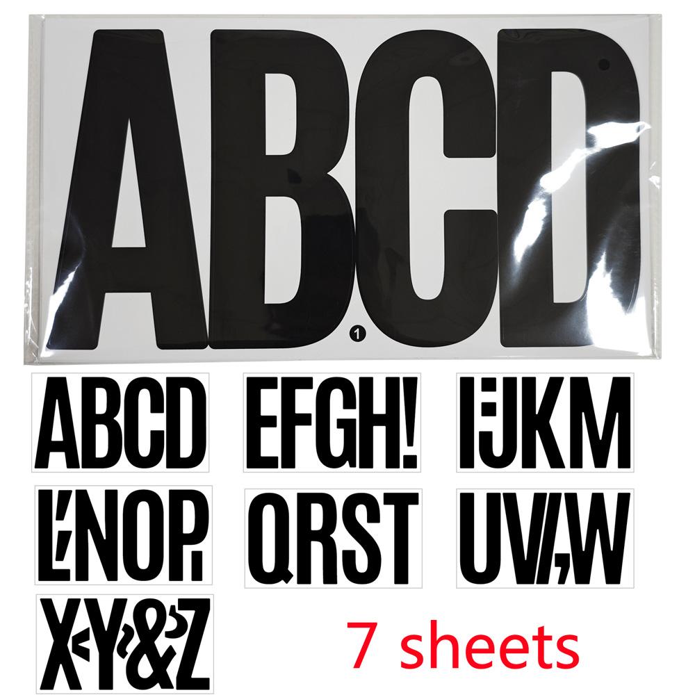 6 Inch Big Letter Number Stickers Larger Alphabet Letter Stickers for DIY Ship Mailbox Homes Business Board Party Office Decor