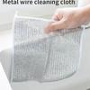 New Thickened Cleaning Cloth Kitchen Magic Dishwashing Towel Metal Steel Wire Cleaning Rag Microwave Stove Clean Tool Dish Cloth