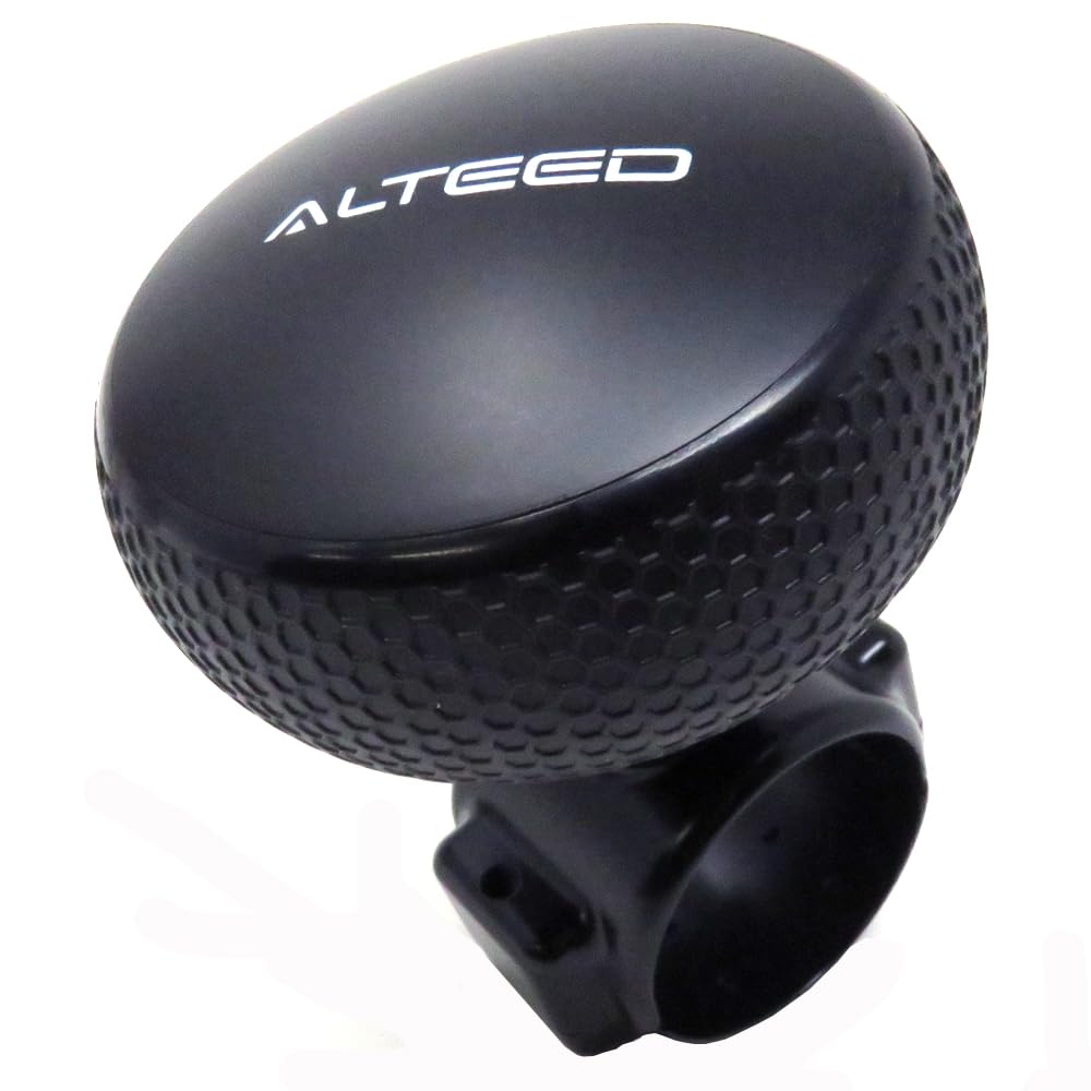 ALTEED Steering Spinner Knob with TPR Grip for Cars Built-in Bearing, (Black)