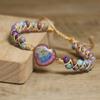 Turquoise Heart Beaded Bracelet – Gold Accent Boho Jewelry, Love Protection Gift for Women