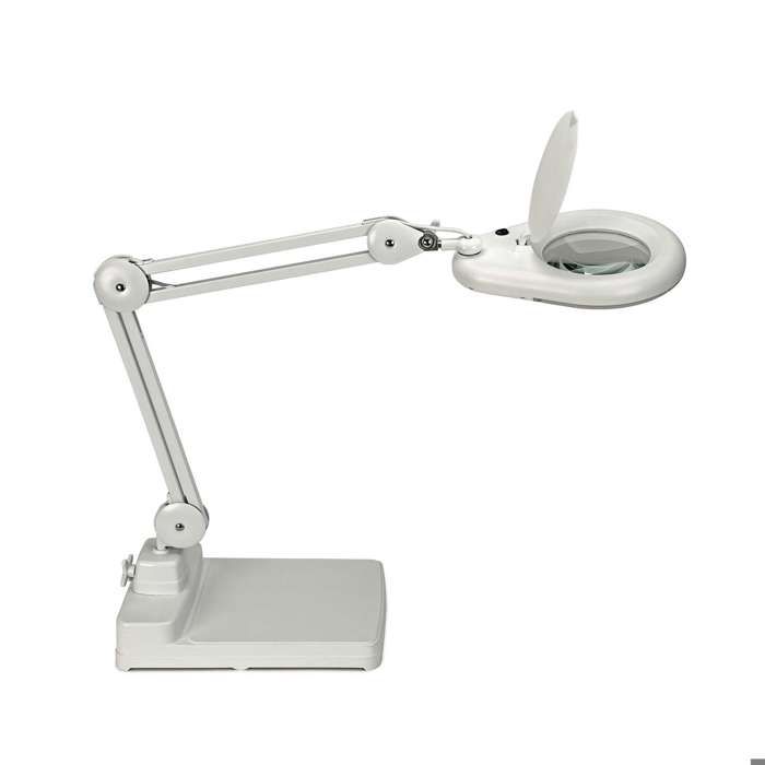 MAULviso Lampe loupe LED - pied - blanc - métal|plastique - 1 pièce - 74 x 20 x 48.2 cm - MAUL