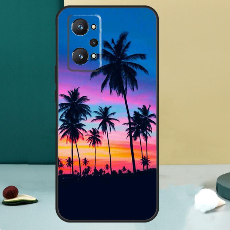 sunset palm trees For Realme 13 12 10 11 14 Pro Plus GT 6 5 6T GT7 Pro C55 C53 C51 C21Y C25S C75 C67 C61 Case