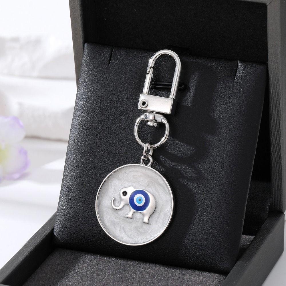 Dripping Oil Star Demon Eye Keychain Zinc Zinc Alloy Turkish Blue Eye Pendant Cute   Female
