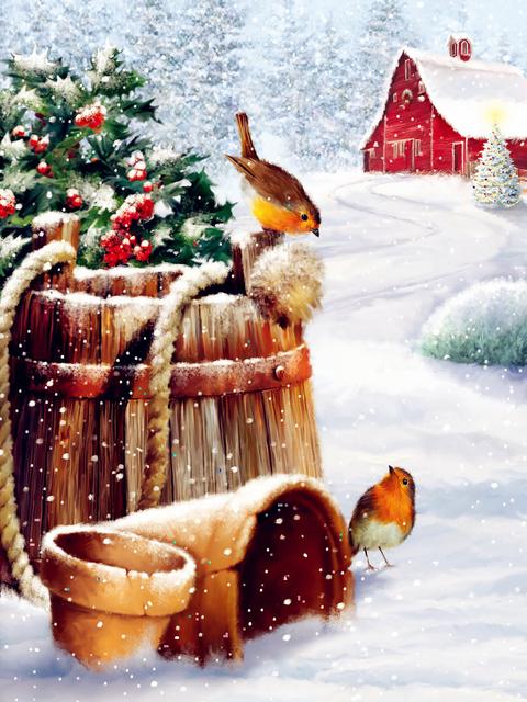 New Diamont Embroidery Snowman Scenery Diamond Painting Animal Bird Full Square Round Christmas Mosaic Diy Snowflake Home Decor