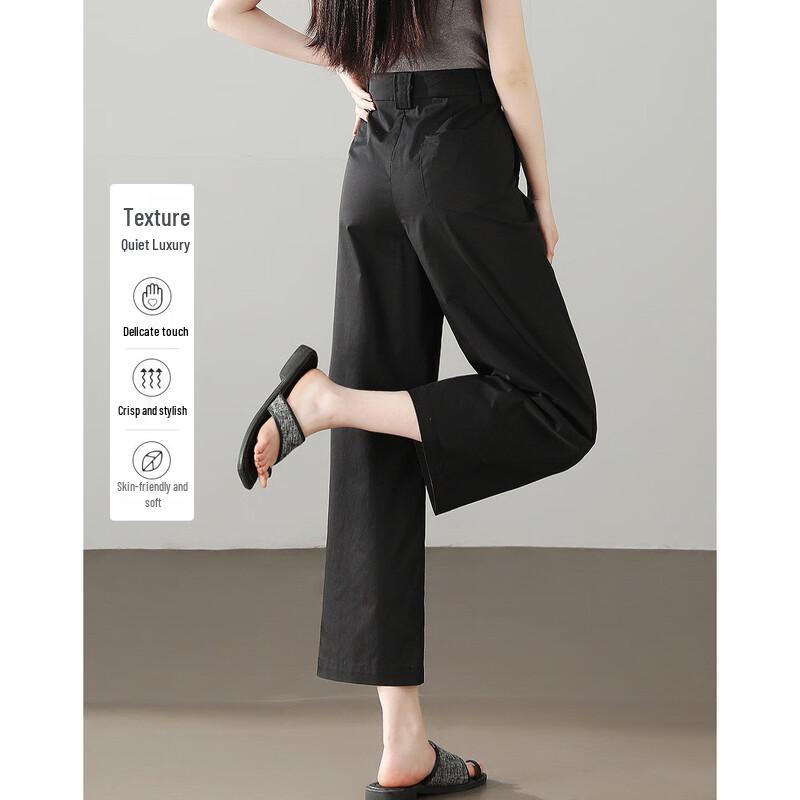 Demana Women s Summer Commuter Stretch Cotton Harem Cropped Pants M