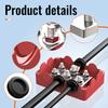 DaierTek 500A Marine Bus Bar 48V Automotive Power Distribution Block Big Current 6 Studs With Red Black Plastic Cover For Car