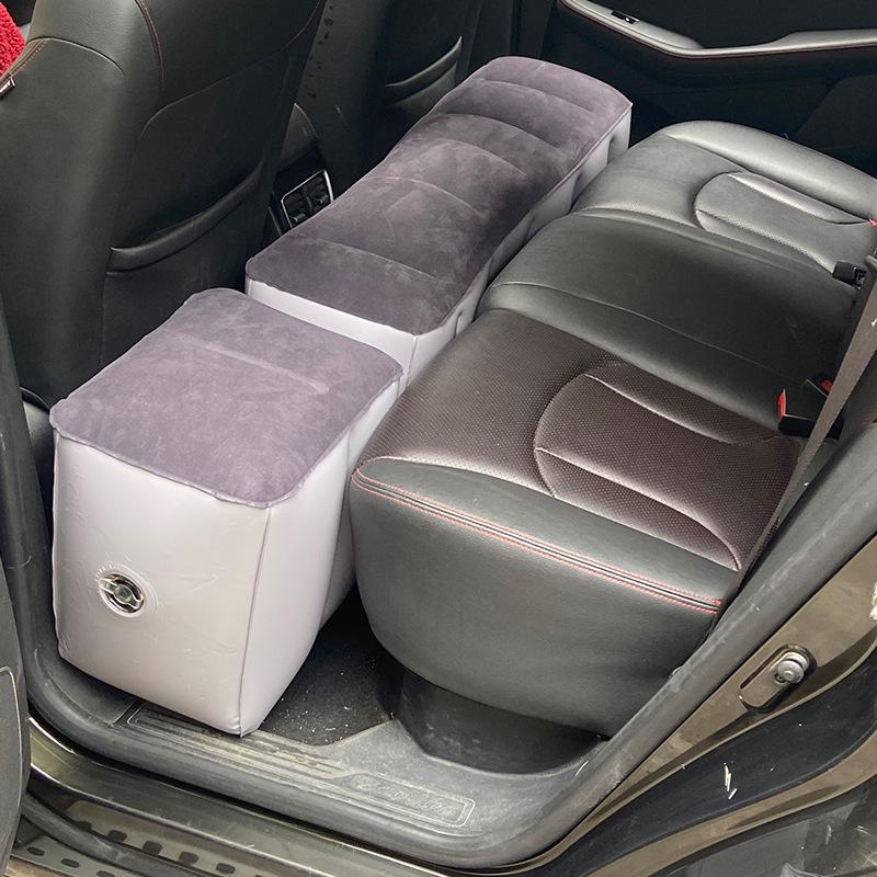 Inflatable Car Bed and Footrest for Rear Seat Use In Sedans and SUVs