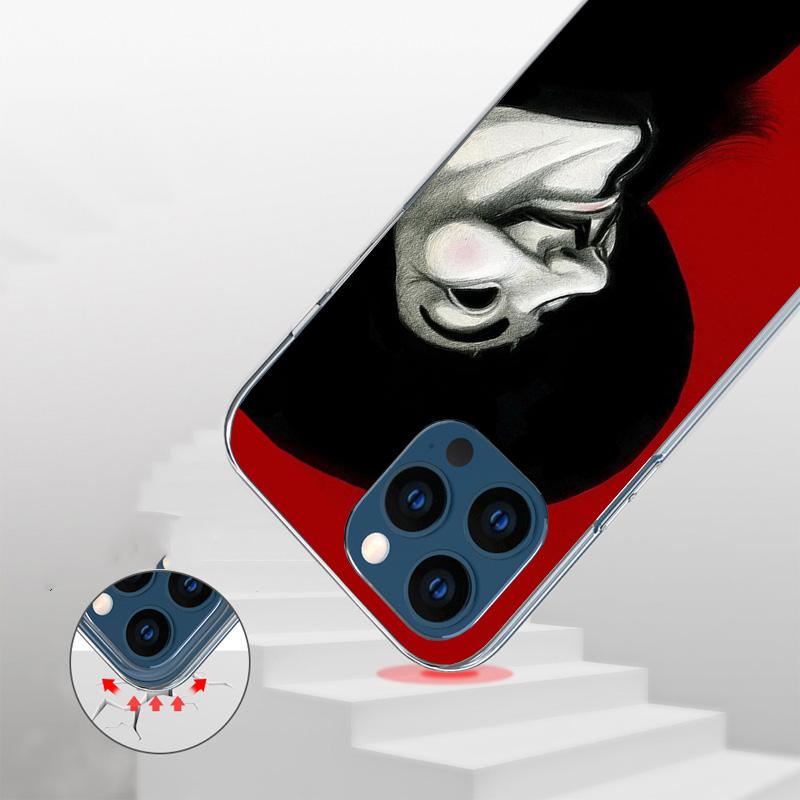Anonymous V Mask Phone Case For iPhone 17 Air 16 Pro Max 16E 15 + 14 Plus 11 12 13 Mini 7 8 SE Gift Print Cover Fundas 17 Air 16