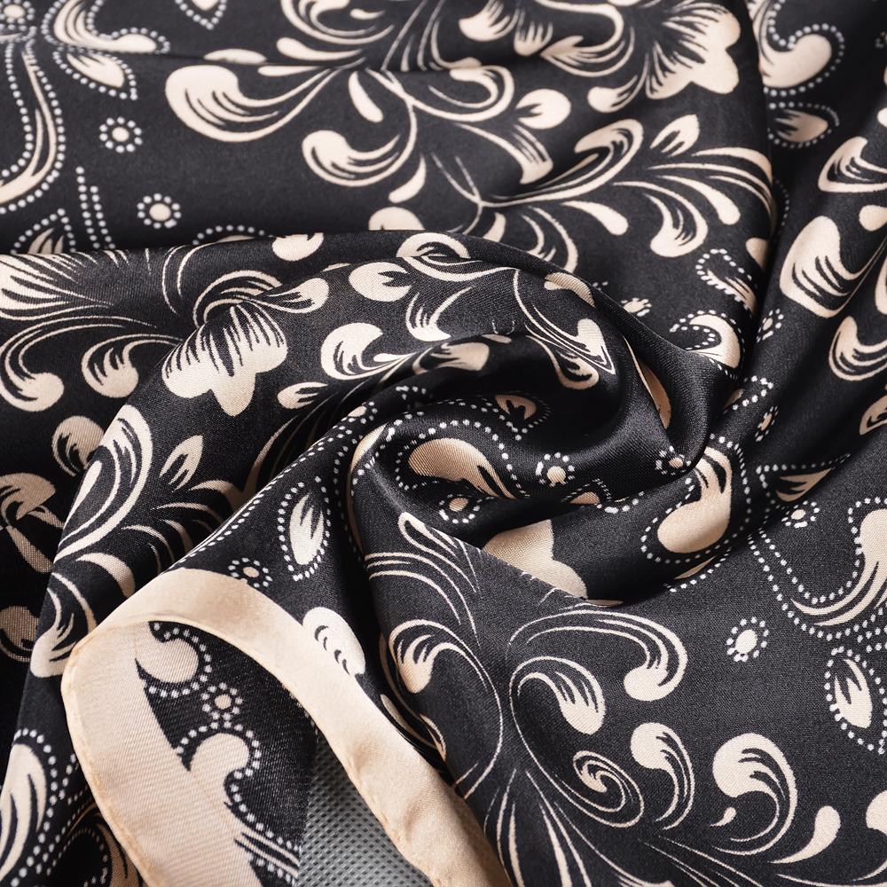 BYSIFA Men Women Black Beige Silk Scarf Cape Foulard Fashion Winter Scarves Accessories Spring Fall Brand Square Scarves Hijabs