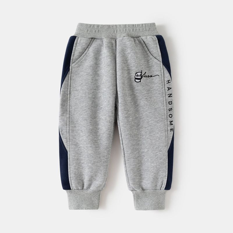 Spring and Autumn Children's Clothing, Thick Pants for Boys, Loose Jogger Sweatpants, Casual Pants for Young Children, Sports Pants, Long Pants