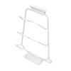 Pot Lid Organizer 30kg Load 3 Lid Capacity S Shaped Trough Space Aluminum Pot Lid Holder with Drip