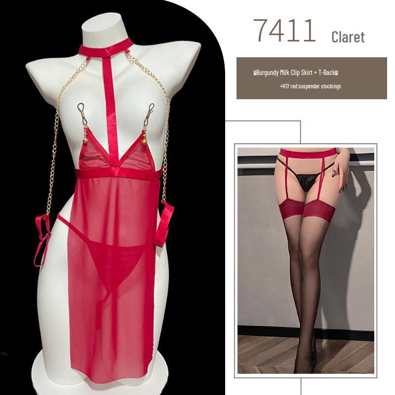 Σετ Εσωρούχων Δεσπόζουσας Πρόκλησης Μεγάλου Μεγέθους - Ερωτικό SM Στολή Πιτζάμα, Πειρασμός & Πάθος 7411