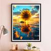 5d DIY Diamond Painting Cross Stitch Sunflower Scenery Diamond Embroidery Mosaic Full Round Drill Home Decor