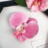 Heißer Verkauf Französischer Stil Elegantes Orchideenstoff-Haarspange Mädchen Bunte Blumige Haarspange Zubehör