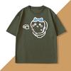 Hachiware On The Toilet Tshirt for Unisex Women Funny Cotton Short Sleeve Round Neck Tshirt Humor T Shirt Loose Casual Clothes