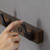 Entrance Hanging Walnut Wood Clothes Hook Without Punching Hats Organizer  Fitting Room