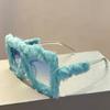 Oversized Square Women Sunglasses New Fashion Furrry Frame Gradient Shades Eyewear Retro Brand Design Winter Sun Glasses