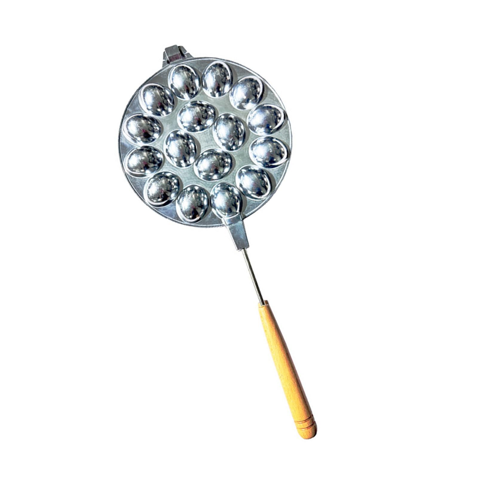 

Форма для выпечки печенья с грецким орехом с антипригарным покрытием, деревянной ручкой, из алюминиевого сплава, инструмент для выпечки, 16 отверстий, форма для вафель и выпечки A