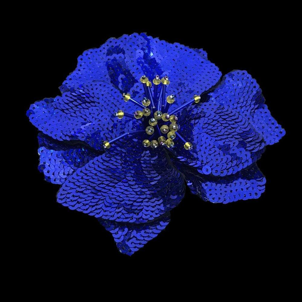 

Вышивка Пайетки для Одежды Вышитые Аксессуары для Одежды Пришивные Нашивки Аппликации синий