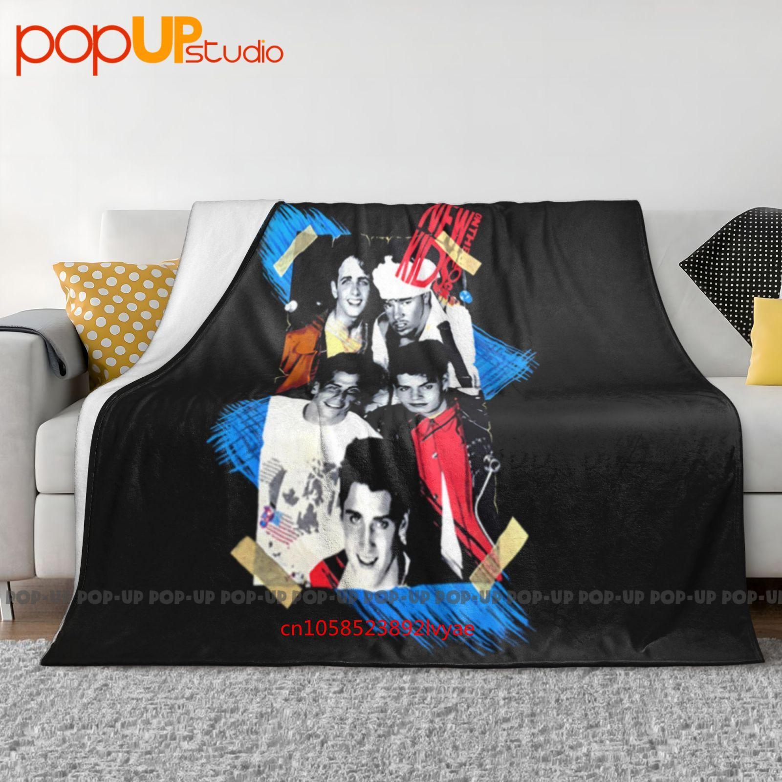 Vintage 90S New Kids On The Block No More Games Ultra-Soft Blanket Quilt Winter Sofa Cover Bed Covers Size: 75*100cm, Weight: 230 GSM