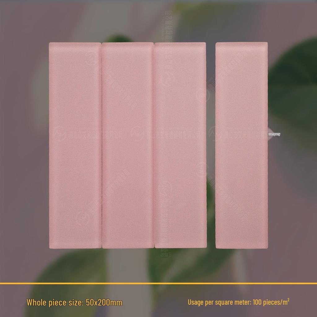 Dopamine Glass Handmade Tile: 50x200mm for Bathroom, Kitchen, Bar, and Shop Walls