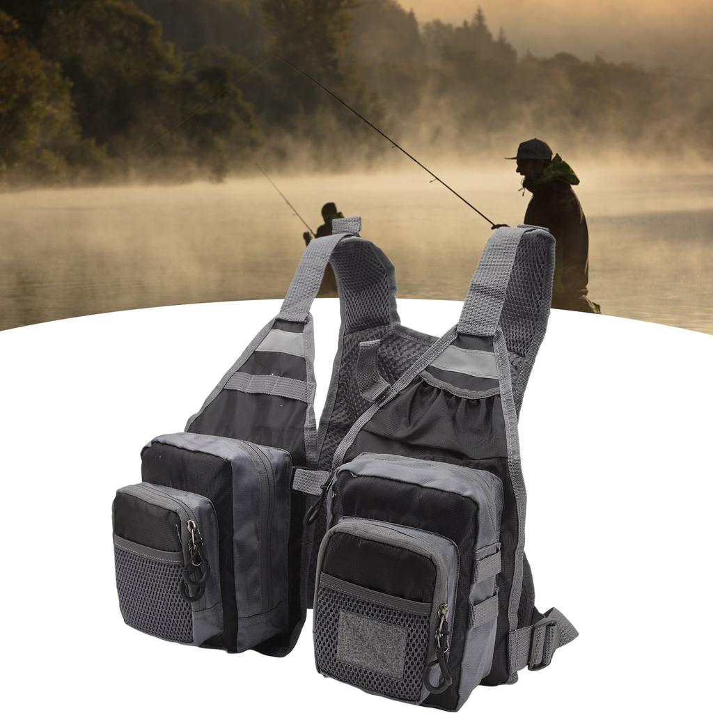 Strap Fishing Vest Fly Fishing Vest 8  S Oxford Cloth Reflective Strips Mesh Lining   Fishing Gear for Outdoor