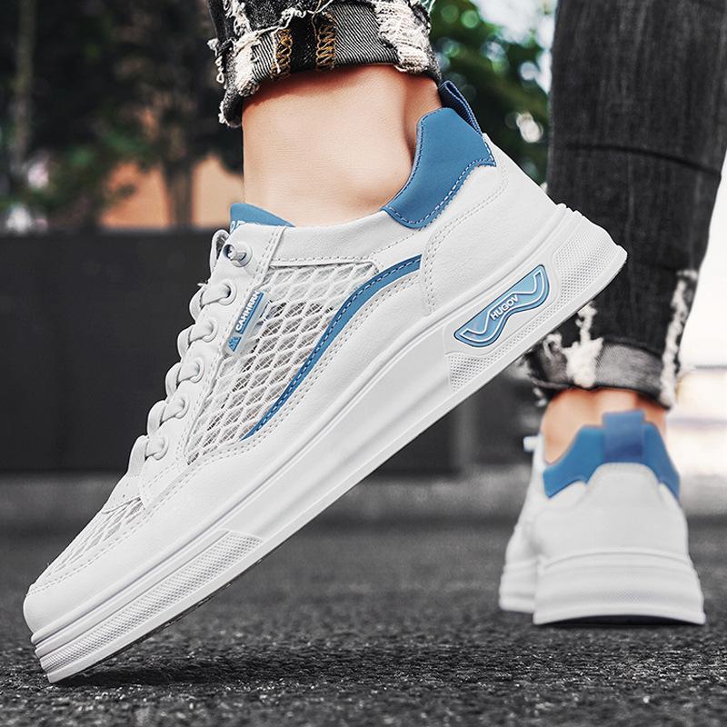 Herrenschuhe 2025 Sommer neue Low-Top Schnür-Freizeitschuhe Herrenmode Trend vielseitige Farbabstimmung Sport-Board-Schuhe