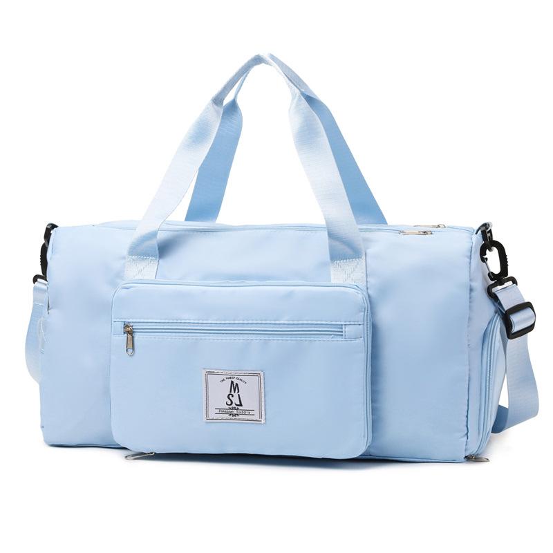 

Велика місткість Дорожня сумка Суха та волога Окрема спортивна сумка Складана легка сумка для зберігання через плече Сумка через плече небо синє кольору