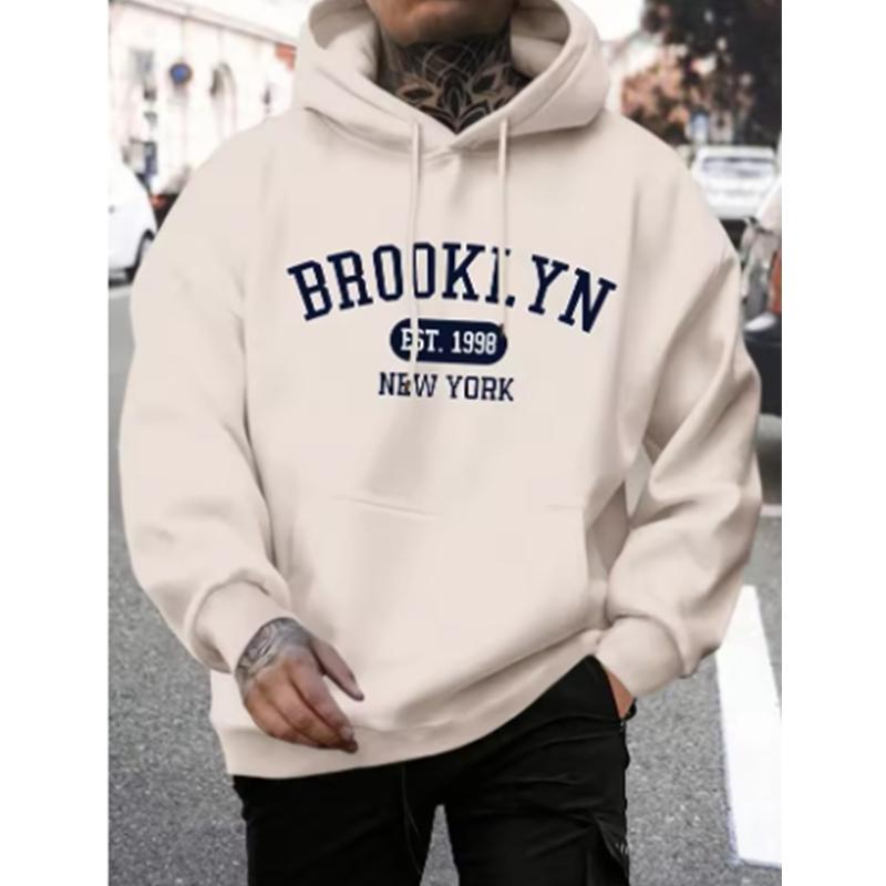 Brooklyn Est 1998 New York Printing Men Hoodies Harajuku Crewneck Hoodie Fashion Oversize Hoody Autumn Comfortable Tracksuit