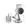 Stainless Steel Cheese Grater with Rotary Chopper - 5 Interchangeable Blades, Multi-Function Grater for Cheese, Vegetables, Nuts & Fruits