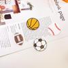 Double-Sided Acrylic Earrings with Embossed Football, Basketball, and Rugby Designs for DIY Jewelry.