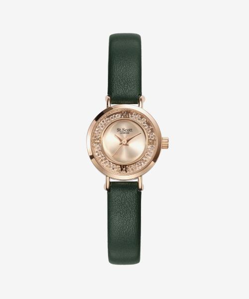 

[ST.SCOTT LONDON] ST.SCOTT LONDON Moving Glittery Watch - Green ST7005RRE FREE