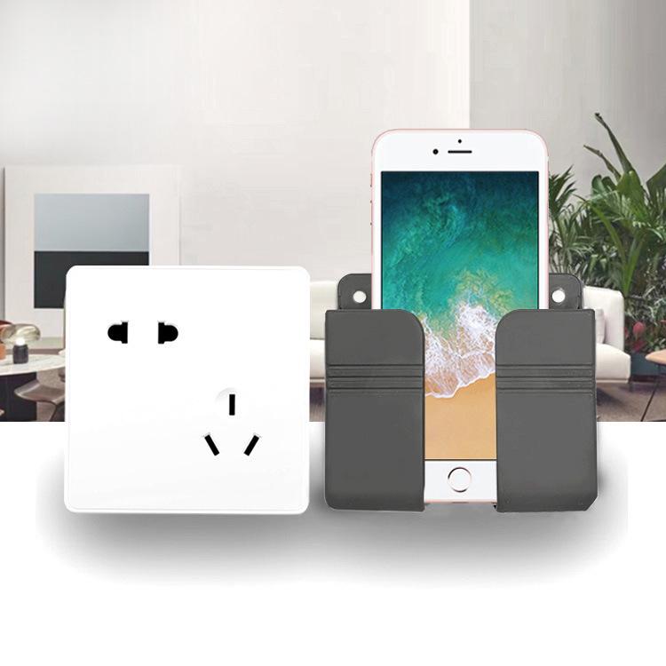 Wall-Mounted TV Remote & Phone Holder - No Drilling Required