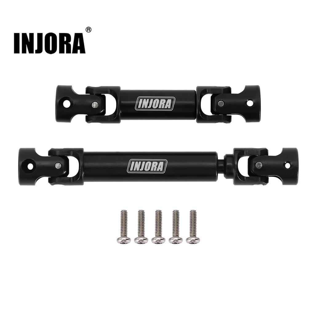 INJORA Hardened Steel Drive Shafts for 1/18 RC Crawler TRX4M Defender Bronco (4M-50BK)