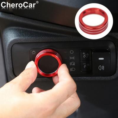 Red Headlight Switch Knob Trim Ring Cover for Ford Bronco & Sports/F150 -25
