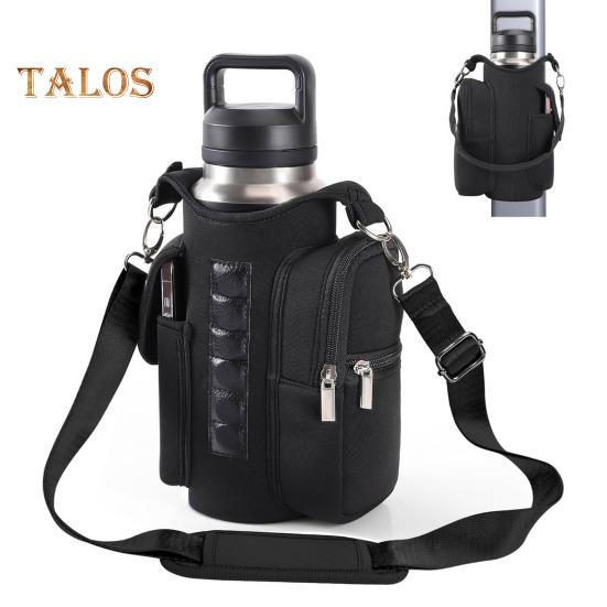 Magnetic Water Bottle Holder Crossbody Bag Waterproof Oxford Kettle Pouch for Gym Outdoor Hiking Fitness Essentials Organizer