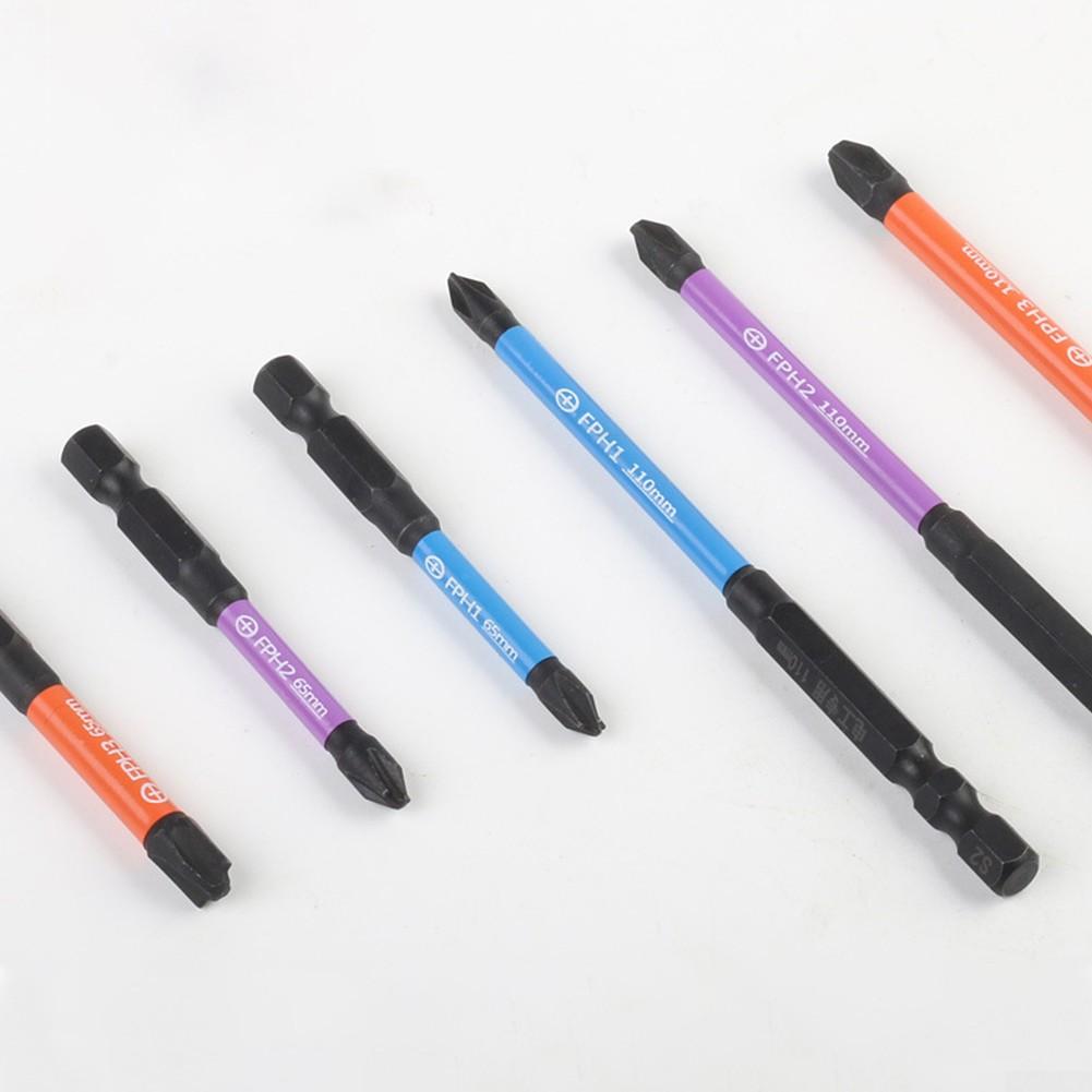 3 x 65 mm + 3 x 110 mm, 6 x Schraubendreher-Bits, FPH1, FPH2, FPH3, Handwerkzeuge